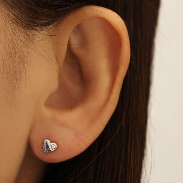 ハート ピアス ハートピアス ダイヤモンドピアス ダイヤピアス