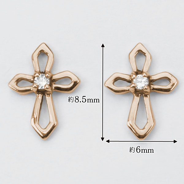 クロス ピアス ダイヤピアス クロスピアス スタッドピアス