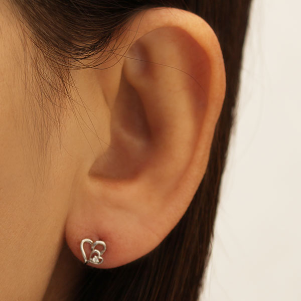 ハート ピアス ハートピアス ダイヤモンドピアス ダイヤピアス
