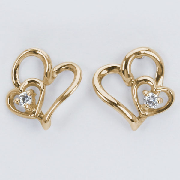ハート ピアス ハートピアス ダイヤモンドピアス ダイヤピアス 