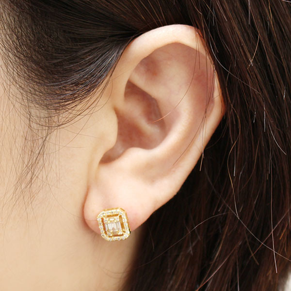ピアス ダイヤモンド ダイヤ スタッドピアス 18金 k18 18k