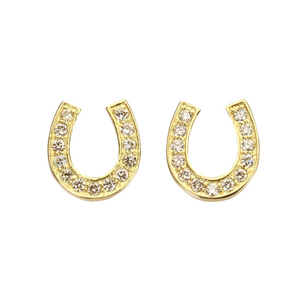ピアス ダイヤモンド ダイヤ スタッドピアス ホースシューピアス 馬蹄