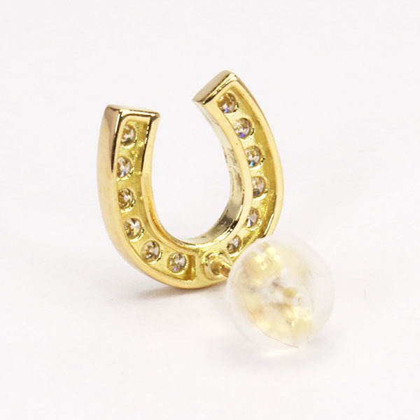 ピアス ダイヤモンド ダイヤ スタッドピアス ホースシューピアス 馬蹄