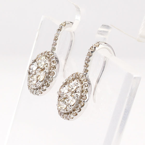 ピアス ダイヤモンド ダイヤ フックピアス 18金 k18 18k