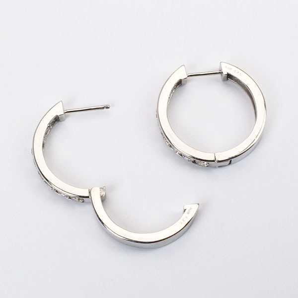 Wish upon a star®︎プラチナPt950 ダイヤモンドフープピアス Pt950 ダイヤモンドピアス ※シングル | WISH UPON A STAR (Women