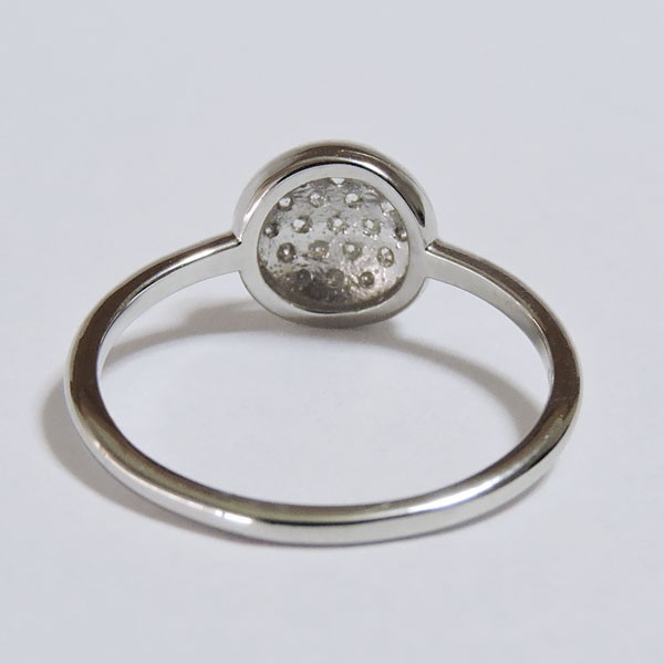 ダイヤモンド リング k18 ホワイトゴールド 0.17ct 指輪 フラワー