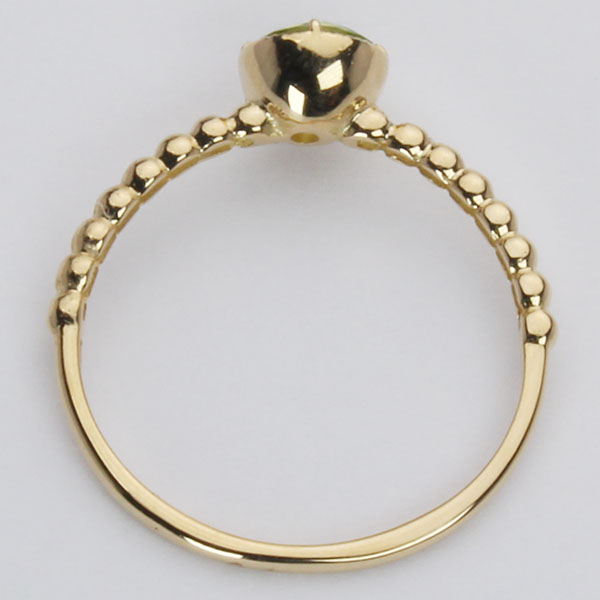 ペリドット リング ペリドットリング ペリドット指輪 k18 18k 18