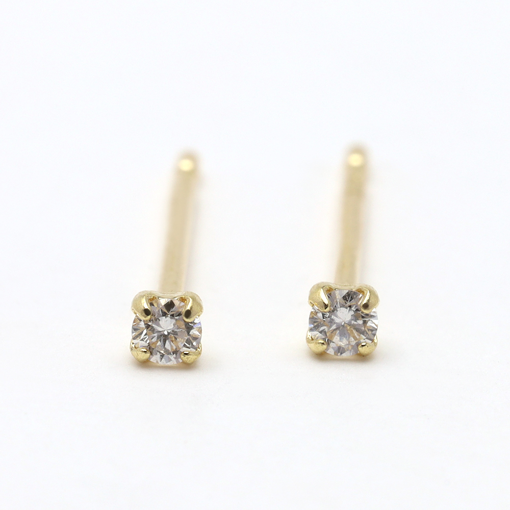 k18 ピアス パール ダイヤモンド 2WAY チェーン ロング 揺れる