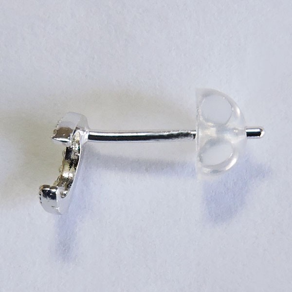 ダイヤモンド 片耳ピアス k18 ホワイトゴールド クリア 0.025ct
