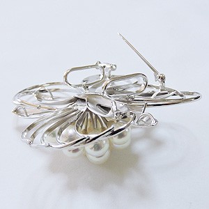 パール ブローチ パールブローチ フォーマル 花 コサージュ 帯留め