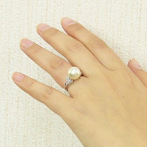 真珠:パール:指輪:南洋白蝶真珠:リング:ブルーホワイト系:11mm:ダイヤモンド:プラチナ:PT900
