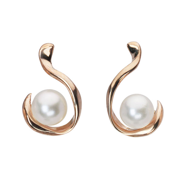 パール ピアス 真珠ピアス スタッドピアス k18 18k 18金 ピンク