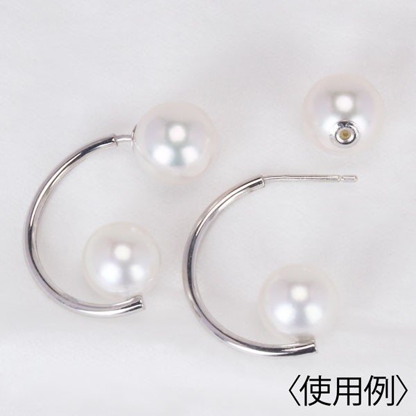 ♪( ´▽｀)みーちゃん専用、プラチナの パールのトップとピアス ピアス プラチナ900/Pt900 (地金)(雫/しずく/ドロップ