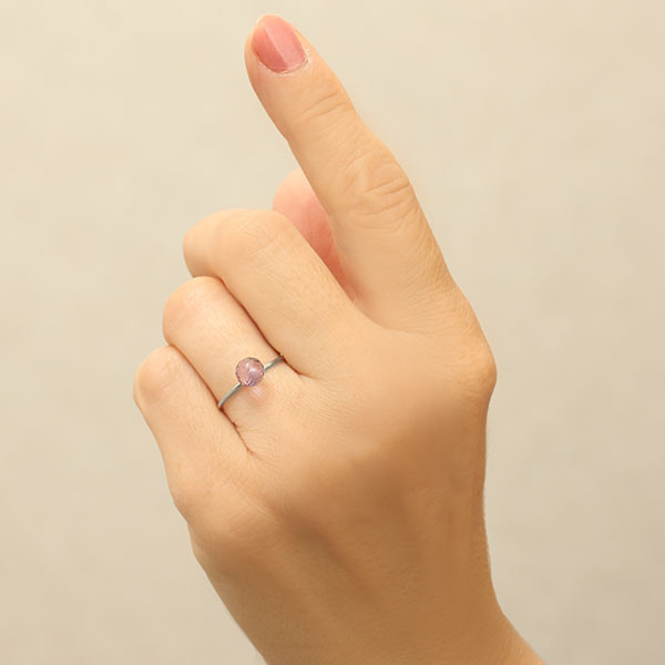 アメジストk18ホワイトリング 12号 ミキモト MIKIMOTO リング・指輪 12号 18金 K18ホワイトゴールド