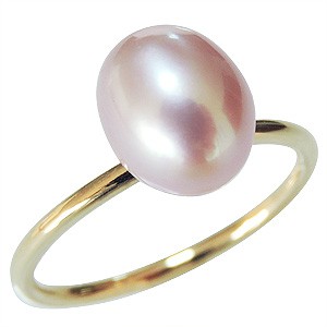 パール リング 真珠 指輪 パールリング k18 18金 ゴールド 華奢