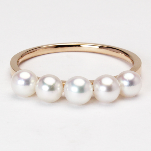 パール リング あこや 18金 18k k18 ピンクゴールド カジュアル 普段