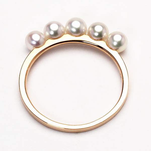 パール リング あこや 18金 18k k18 ピンクゴールド カジュアル 普段
