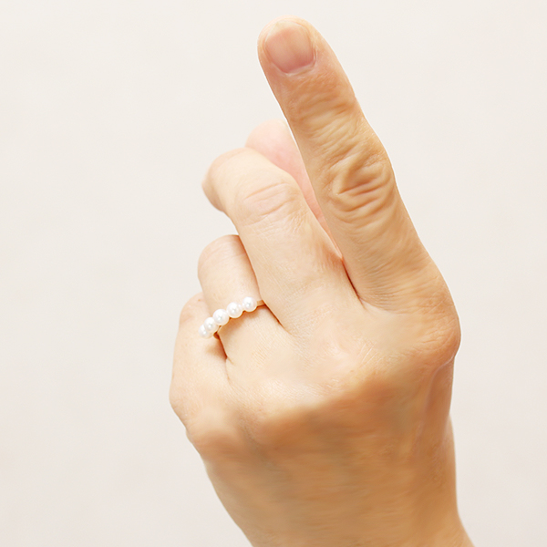 パール リング あこや 18金 18k k18 ピンクゴールド カジュアル 普段