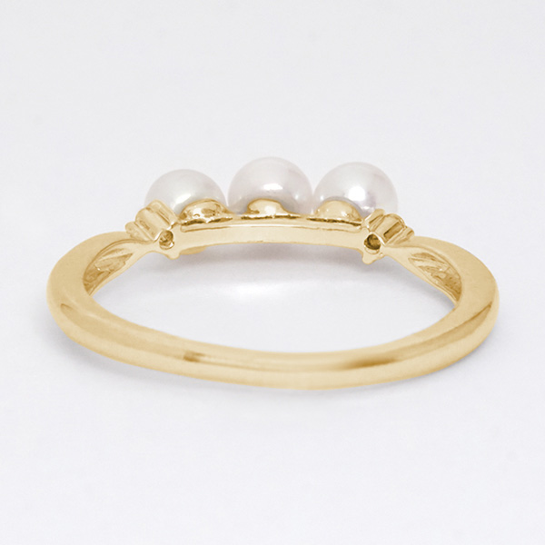 パール リング k10 10k 10金 イエローゴールド 真珠リング ベビー