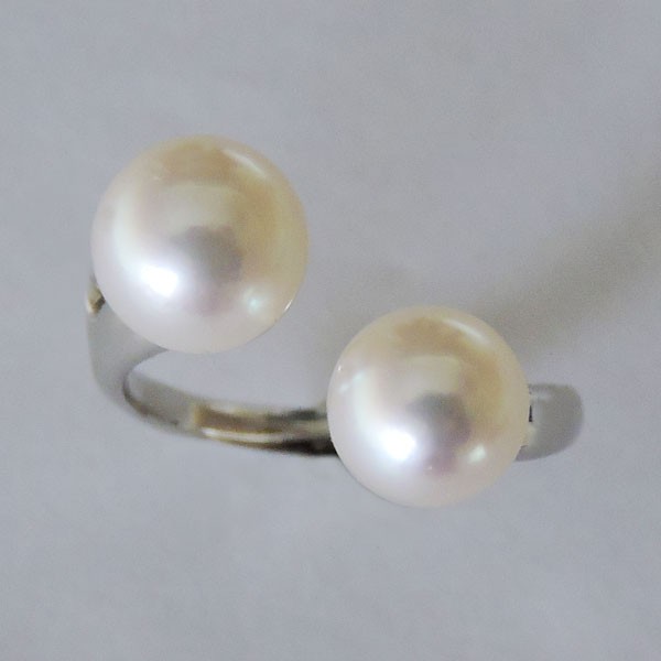 パール リング 普段使い 真珠指輪 あこや 本真珠 7mm 8mm 18金 k18 