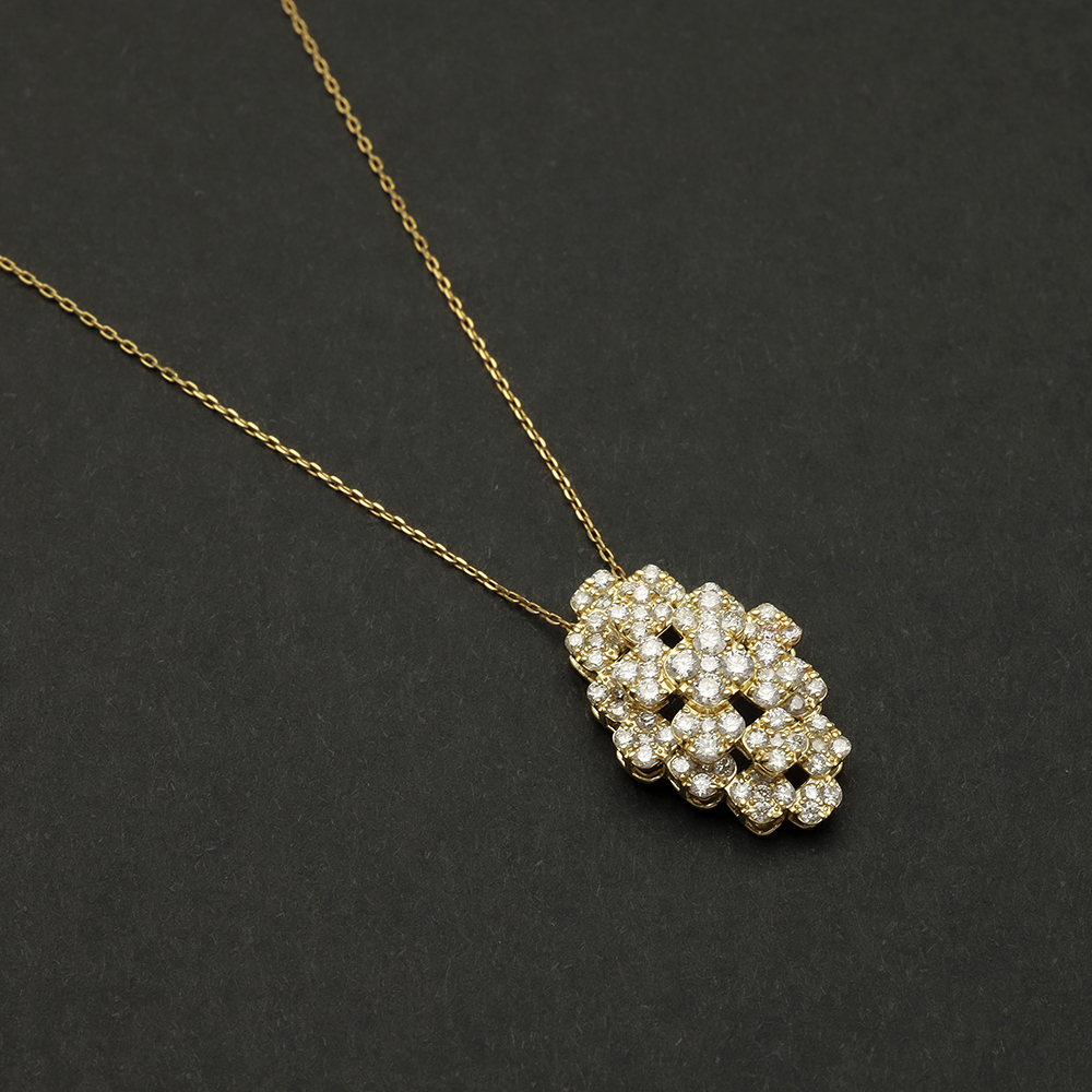 18k ダイヤモンド ネックレス k18 イエローゴールド 18金 ダイヤ1.00ct