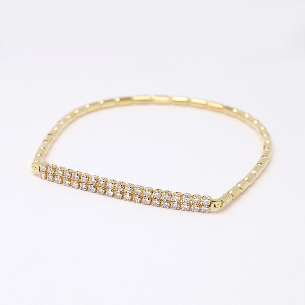 専用です！ K18 K18WG コンビカラー バングル ブレスレット k18 ブレスレット バングル 18k 18金 ダイヤモンド 0.50ct ダイヤ