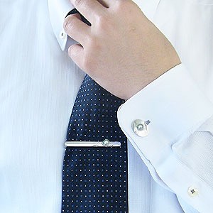 ネクタイピン タイバー カフス タイピン ホワイトゴールド 真珠 パール