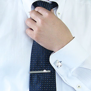 真珠:パール:タイバー:カフス:セット:あこや本真珠:7-7.5mm:ピンクホワイト系:K14WG:ホワイトゴールド:メンズ