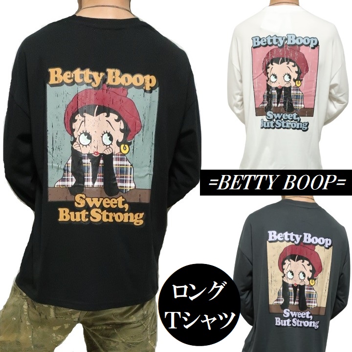 ベティー（ベティ） ブープ　betty boop 薄手　Tシャツ　ビッグフェイス柄 BETTY BOOP ベティーブープ ベティちゃん 服 グッズ 総柄