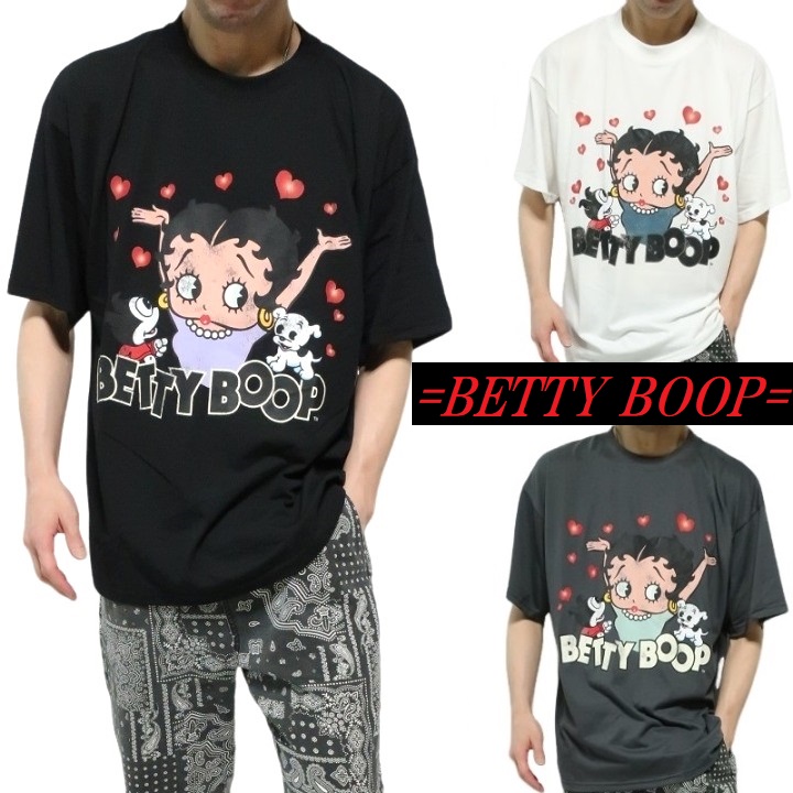 ベティー（ベティ） ブープ　betty boop 薄手　Tシャツ　ビッグフェイス柄 BETTY BOOP ベティブープ Tシャツ レディース 長袖 薄手