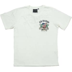 エドハーディー ed hardy Tシャツ メンズ 星条旗/刺繍/スカル/ドクロ/ 半袖