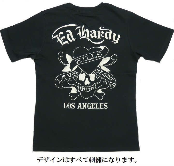 エドハーディー ed hardy Tシャツ メンズ オール/刺繍/スカル/ドクロ 半袖 2