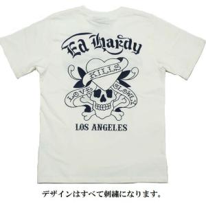 エドハーディー ed hardy Tシャツ メンズ オール/刺繍/スカル/ドクロ 半袖 2
