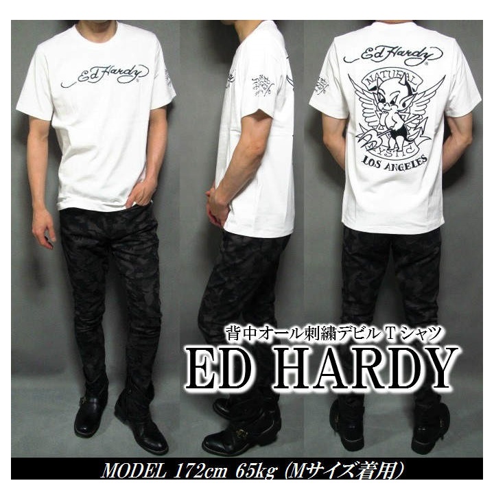 エドハーディー Tシャツ メンズ ED HARDY 半袖 刺繍/デビル/小悪魔｜shinkirohjacket｜04