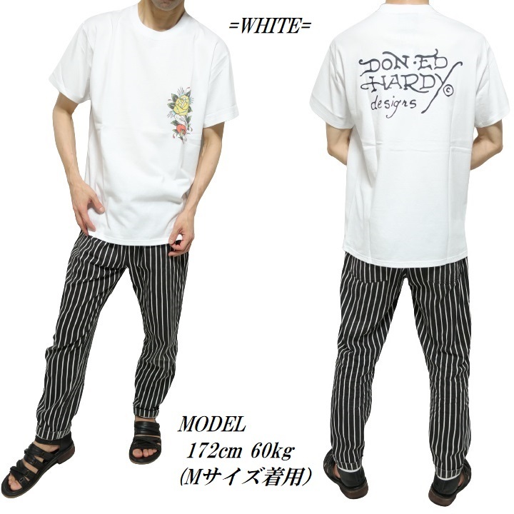 Ed Hardy エドハーディー ed hardy Tシャツ メンズ 薔薇/ローズ
