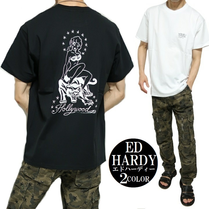 Ed Hardy エドハーディー ビーチショーツ ユニセックス 黒 Ed Hardy エドハーディー ビーチショーツ ユニセックス 黒 (Ed