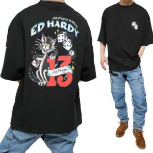 エドハーディー ed hardy Tシャツ パンサー/13 メンズ tシャツ オーバーサイズ プリン...