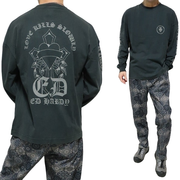 Ed Hardy（エド・ハーディー） ed hardy Tシャツ ロンT メンズ