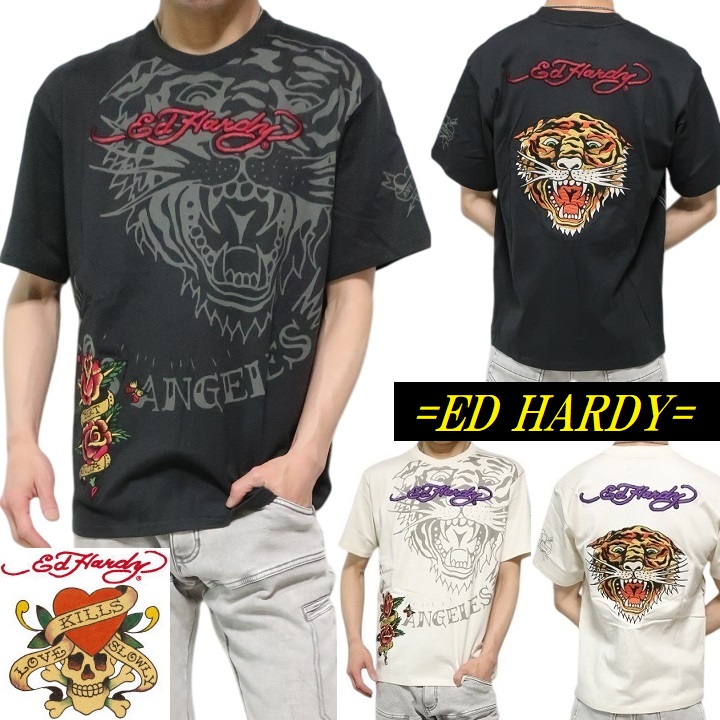 タイムセール Ed Hardy トラ グラフィック 長袖Tシャツ タイムセール Ed Hardy トラ グラフィック 長袖Tシャツ タイムセール