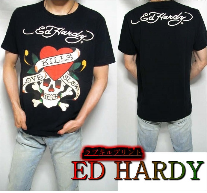 エドハーディー Tシャツ メンズ ED HARDY 半袖/シンプル/スカル