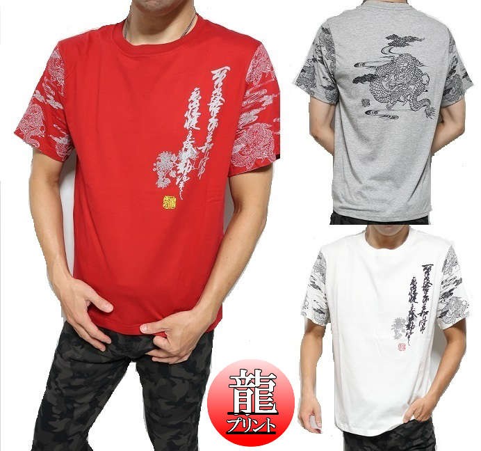 MR. ENJOY DA MONEY Tシャツ 半袖 炎 龍 プリント おしゃれ 新作 MR. ENJOY DA MONEY(MEDM) メンズ Tシャツ 半袖 ヒョウ柄 ヘビ柄