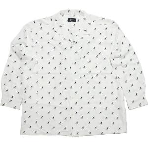 カンゴール/KANGOL オープンシャツ メンズ/レディース ビッグシルエット 長袖 かわいいロゴ ...