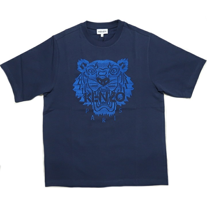 KENZO ケンゾー Tシャツ 刺繍 メンズ ワイドサイズ トップス カットソー ネイビー サイズS サイズM サイズL