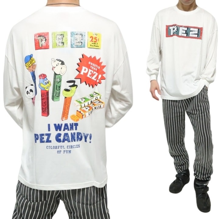 PEZ(ペッツ) Tシャツ 長袖 ロンT 薄手 服 グッズ オーバーサイズ メンズ レディース ユニ...