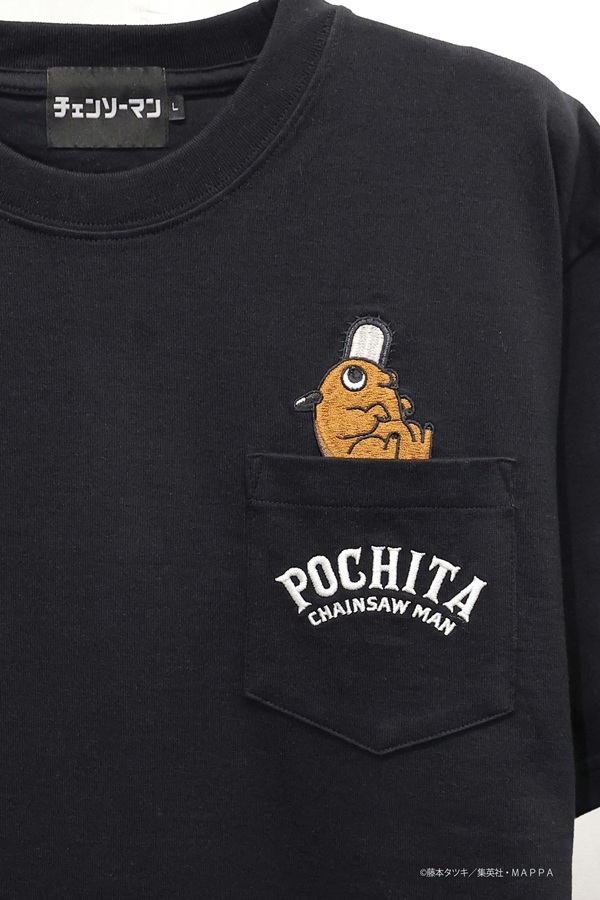公式 チェンソーマン ChainsawMan ポチタ 刺繍Tシャツ Mサイズ メンズセレクト チェンソーマン Tシャツ ポチタ/Pochita 刺繍 半袖