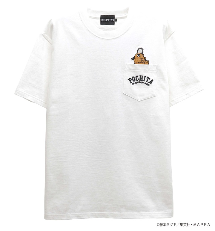 公式 チェンソーマン ChainsawMan ポチタ 刺繍Tシャツ Mサイズ メンズセレクト チェンソーマン Tシャツ ポチタ/Pochita 刺繍 半袖