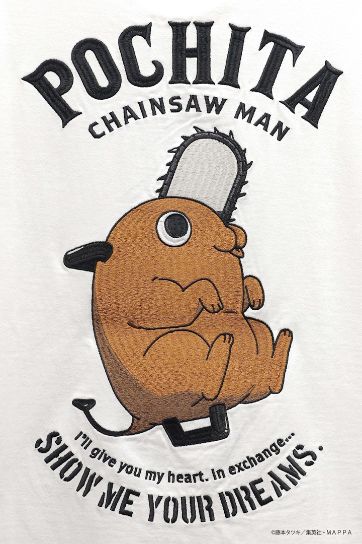 メンズセレクト チェンソーマン Tシャツ ポチタ/Pochita 刺繍 半袖