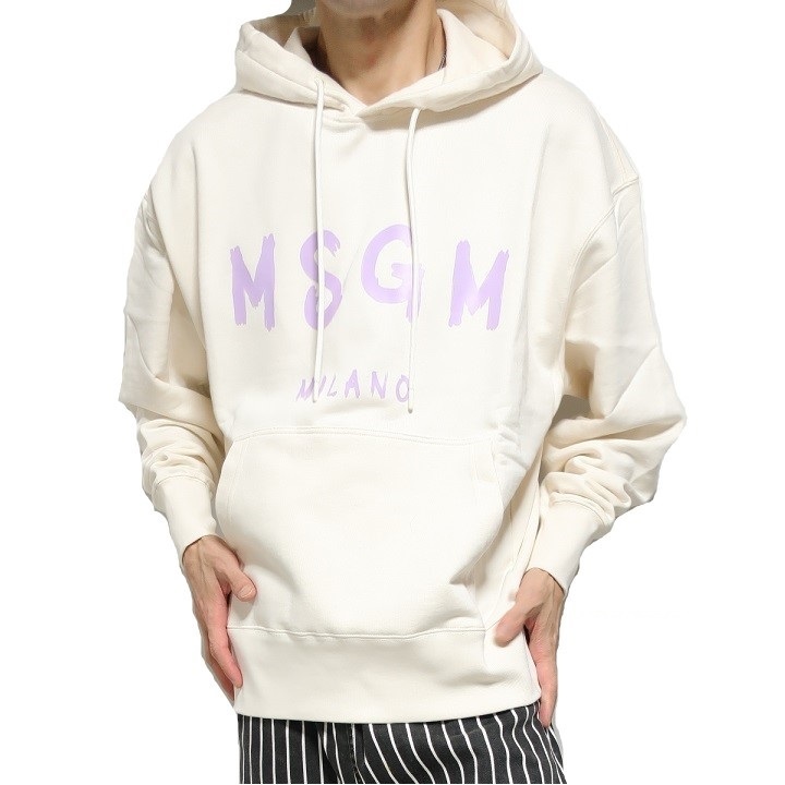 MSGM/エムエスジーエム パーカー/プルオーバー ロゴ メンズ 長袖