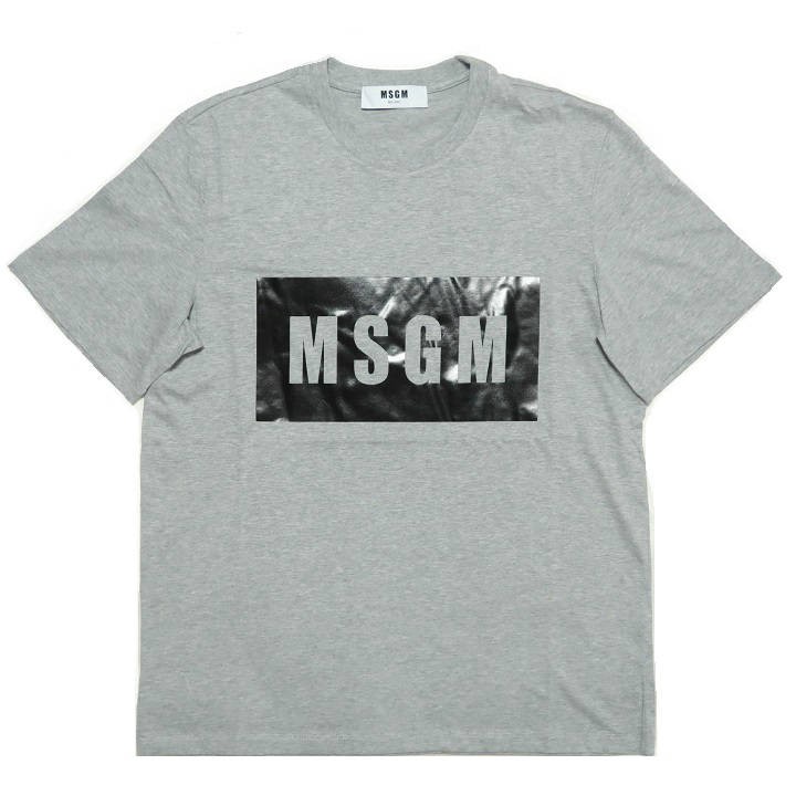 MSGM/エムエスジーエム Tシャツ メンズ 半袖 爽やか/素材 イタリア/ブランド おしゃれ グレー XS-XL
