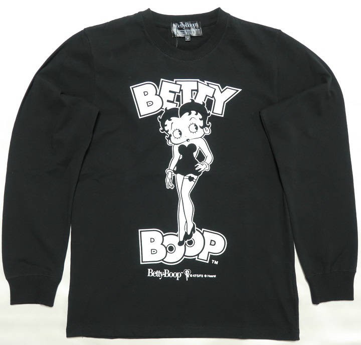 Betty Boop長Tシャツ BETTY BOOP ベティ・ブープ ブレイブマン 長袖Tシャツ